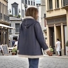 Bamboo jakke blå thumbnail