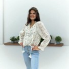 Zenia Bluse Beige  thumbnail