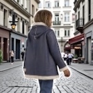 Bamboo jakke blå thumbnail